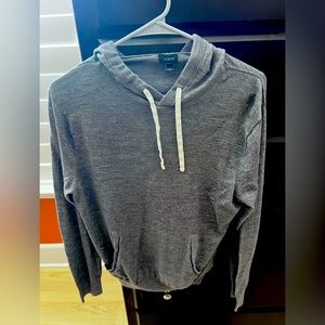 J. Crew Lightweight Pullover Hoodie Gray Shirt Men's/Unisex Medium